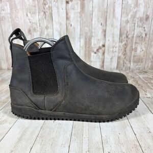 Xero Shoes Mens Ridgeway Chelsea Black Leather Ankle Boots Pull On Size 11.5